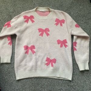 Pink Bow Sweater